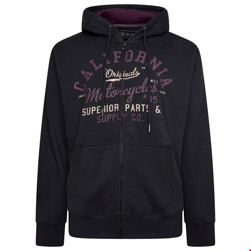 KAM California Zip Thru Hoody